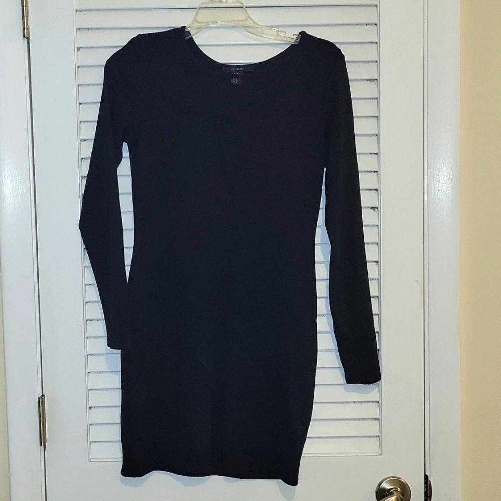 NWOT Forever 21 bodycon mesh v neck long sleeve dress sz Medium